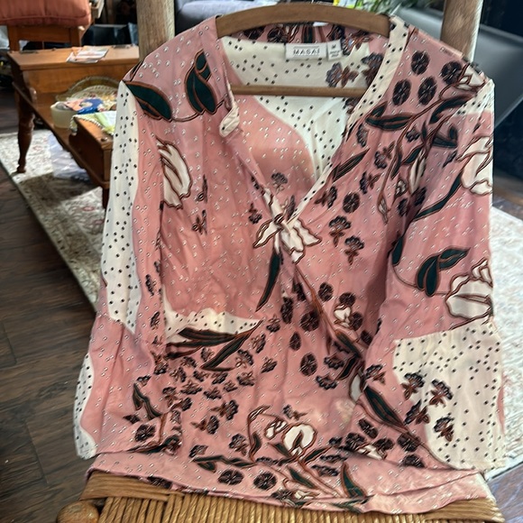 MASAI DOTTED FLORAL DESIGN BLOUSE - Picture 1 of 7